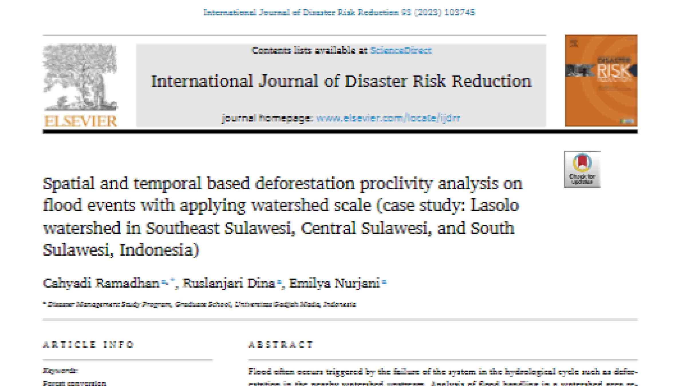 flooding due to deforestation case study